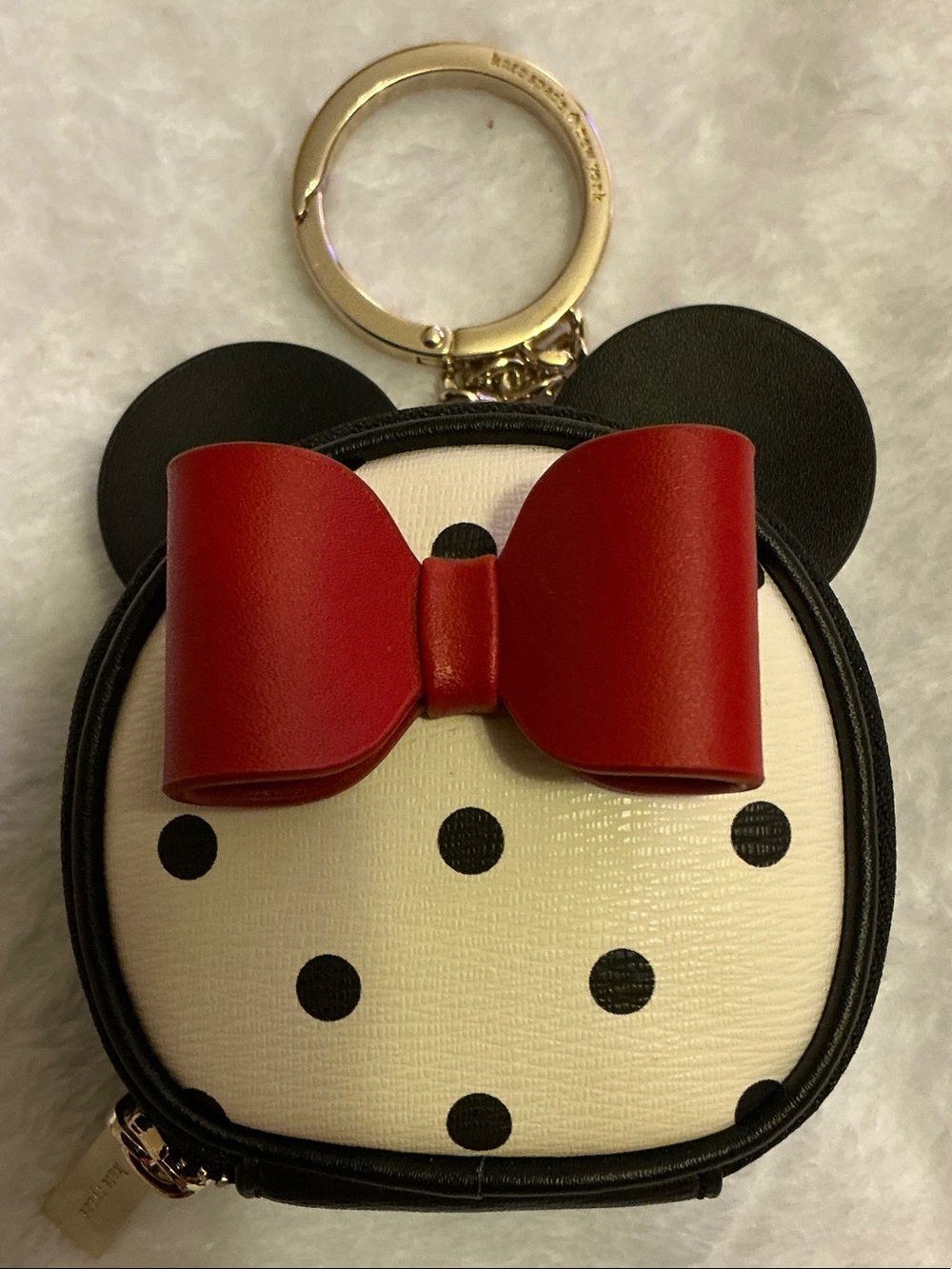 Kate Spade x Disney Novelty Polka Dot Minnie Mouse Coin Purse Key Holder. NWT’s